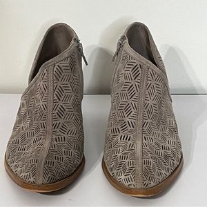1. State Iddah Tan Perforated Laser Cut Ankle Bootie